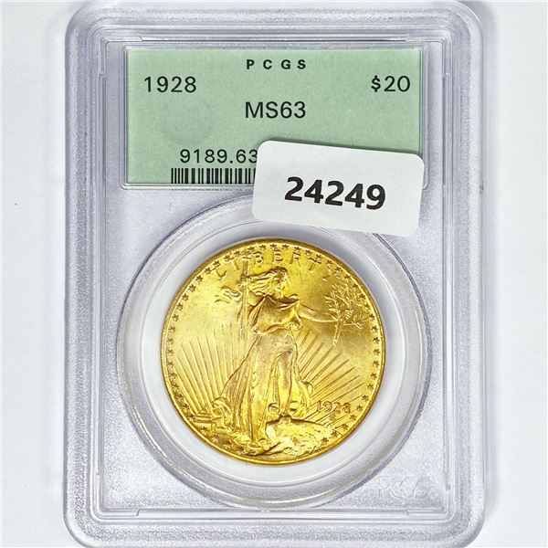 1928 $20 Gold Double Eagle PCGS MS63