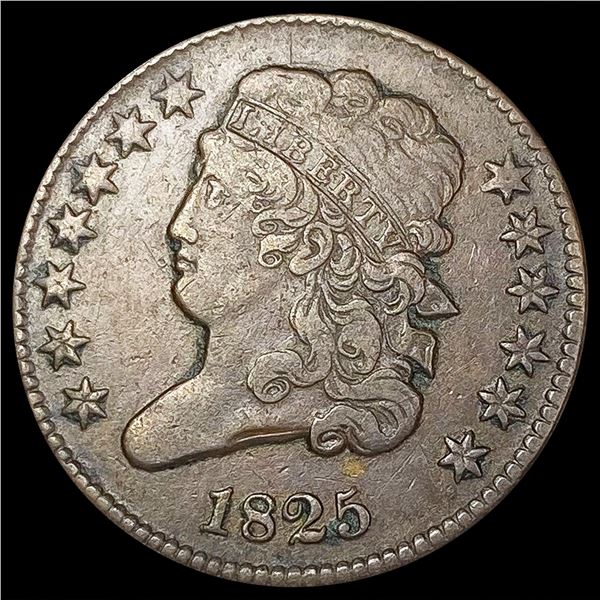 1825 Classic Head Half Cent LIGHTLY CIRCULATED