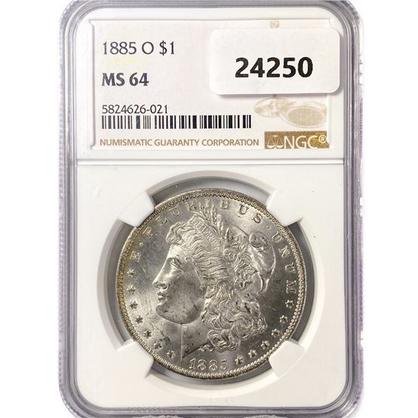 1885-O Morgan Silver Dollar NGC MS64