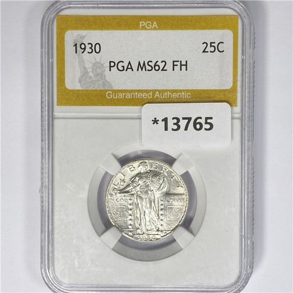 1930 Standing Liberty Quarter PGA MS62 FH