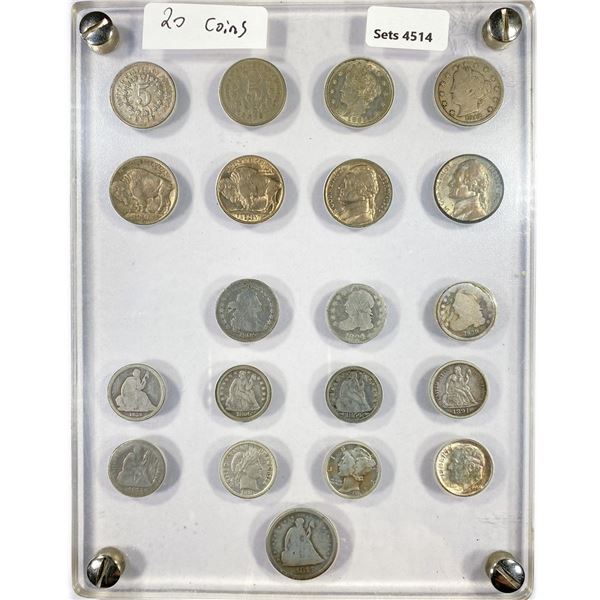 1805-1954 US Misc Coin Set (20 Coins)