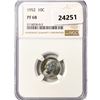 Image 1 : 1952 Roosevelt Dime NGC PF68