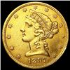 Image 1 : 1897-S $5 Gold Half Eagle UNCIRCULATED