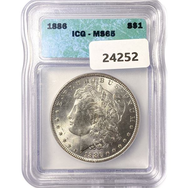 1886 Morgan Silver Dollar ICG MS65