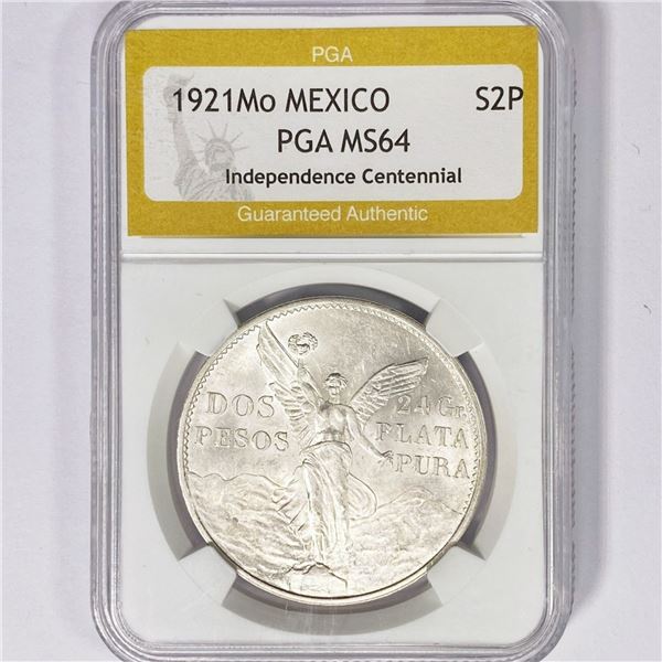 1921Mo Mexico Independ. Centennial S2P PGA MS64