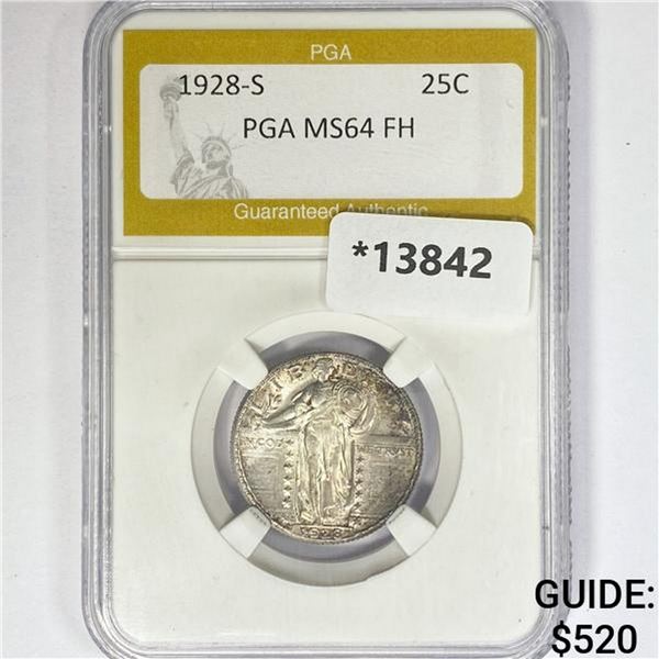1928-S Standing Liberty Quarter PGA MS64 FH