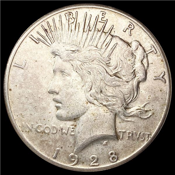 1928 Silver Peace Dollar CLOSELY UNCIRCULATED