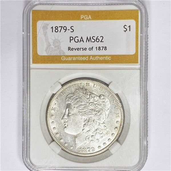 1879-S Rev 78 Morgan Silver Dollar PGA MS62