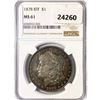 Image 1 : 1878 8TF Morgan Silver Dollar NGC MS61