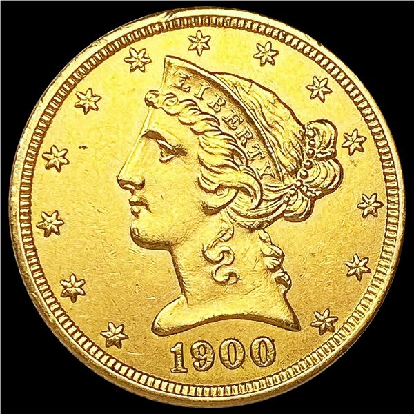 1900 $5 Gold Half Eagle UNCIRCULATED