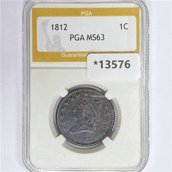 1812 Classic Head Large Cent PGA MS63