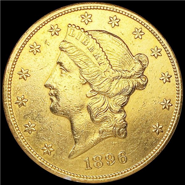 1896 $20 Gold Double Eagle CLOSELY UNCIRCULATED
