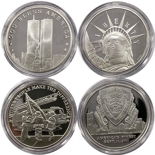 2001 Patriotic Silver Coin Set (4 Coins)