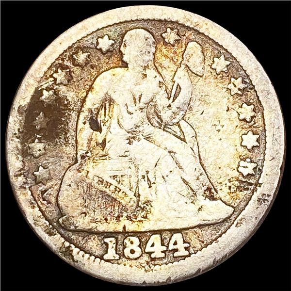 1844 Seated Liberty Dime NICELY CIRCULATED