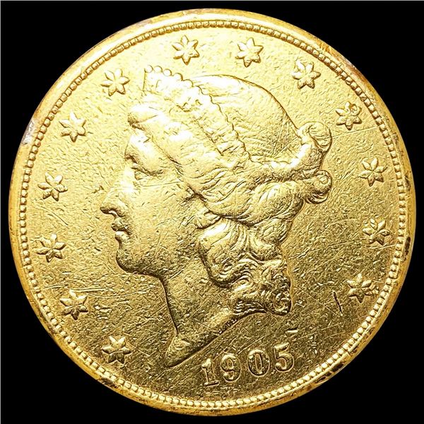 1905-S $20 Gold Double Eagle NEARLY UNCIRCULATED