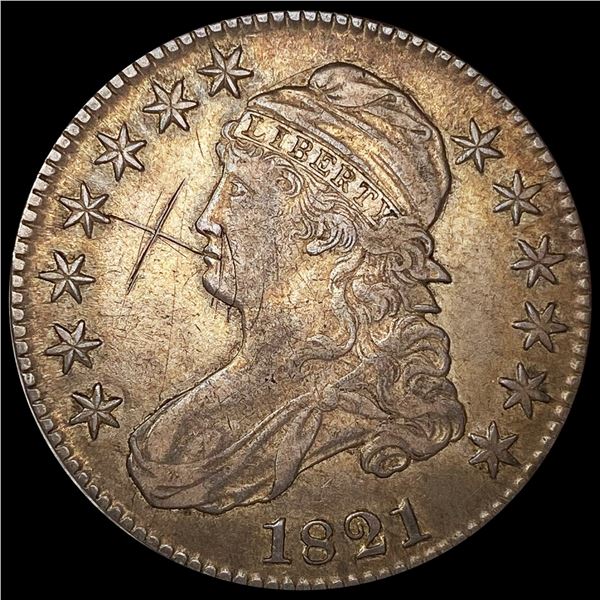 1821 Capped Bust Half Dollar LIGHTLY CIRCULATED