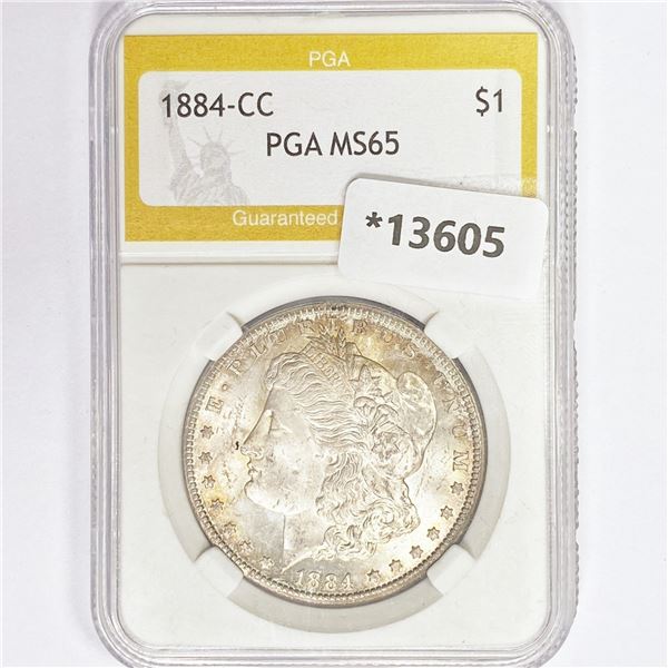 1884-CC Morgan Silver Dollar PGA MS65