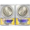 Image 2 : (2) 1882-O Morgan Silver Dollars ANACS MS63