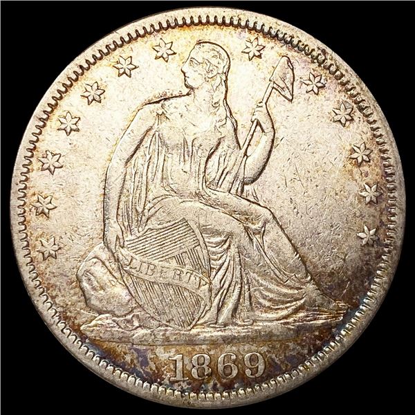 1869 Seated Liberty Half Dollar NEARLY UNCIRCULATE