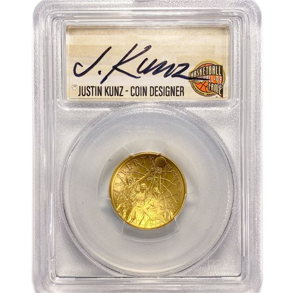 2020-W Basketball H.O.F. 1/4oz Gold $5 PCGS MS70