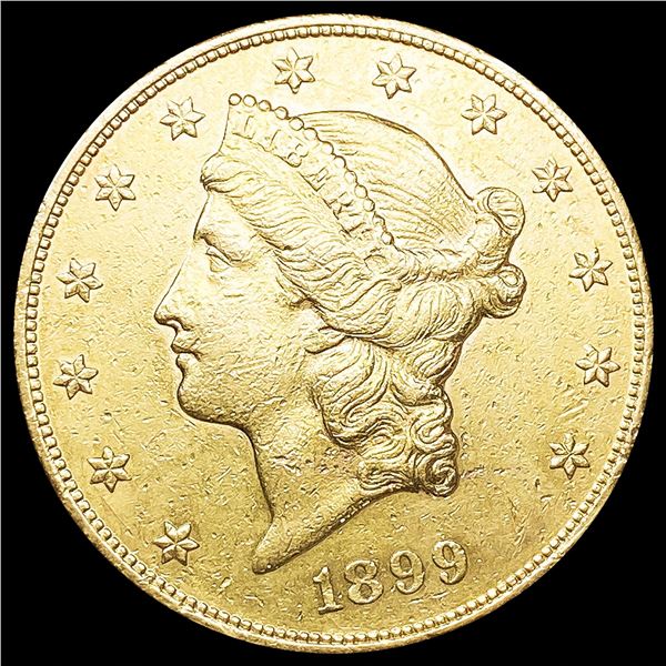 1899 $20 Gold Double Eagle CLOSELY UNCIRCULATED