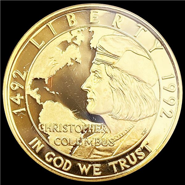 1992-W US Commem .25oz Gold $5 GEM PROOF