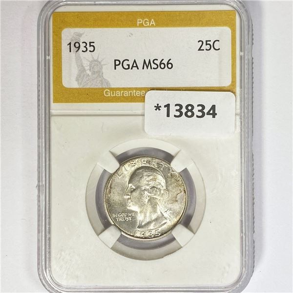 1935 Washington Silver Quarter PGA MS66
