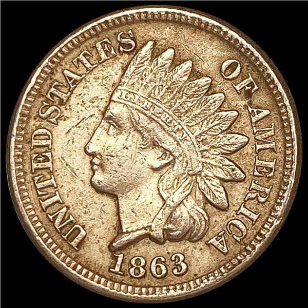 1863 Indian Head Cent CLOSELY UNCIRCULATED