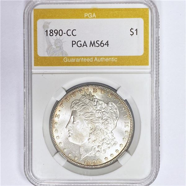 1890-CC Morgan Silver Dollar PGA MS64