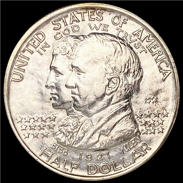 1921 2X2 Alabama Half Dollar CLOSELY UNCIRCULATED