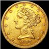 Image 1 : 1907 $5 Gold Half Eagle UNCIRCULATED