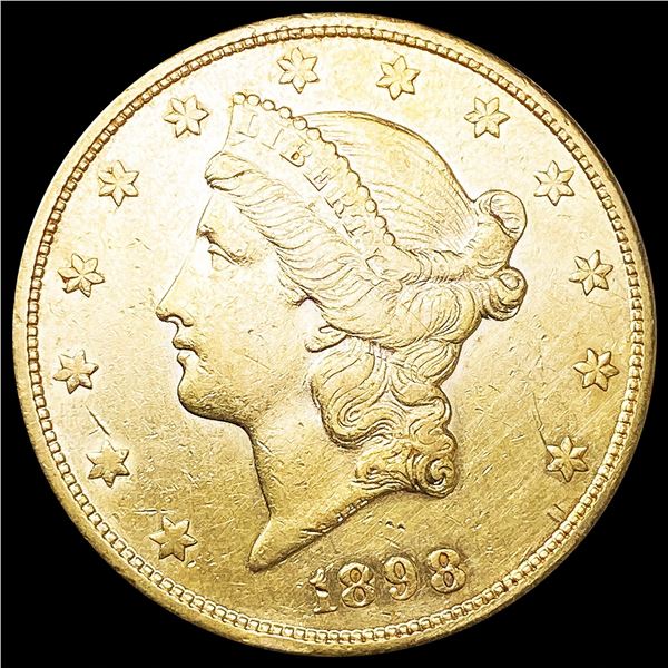 1898-S $20 Gold Double Eagle CLOSELY UNCIRCULATED