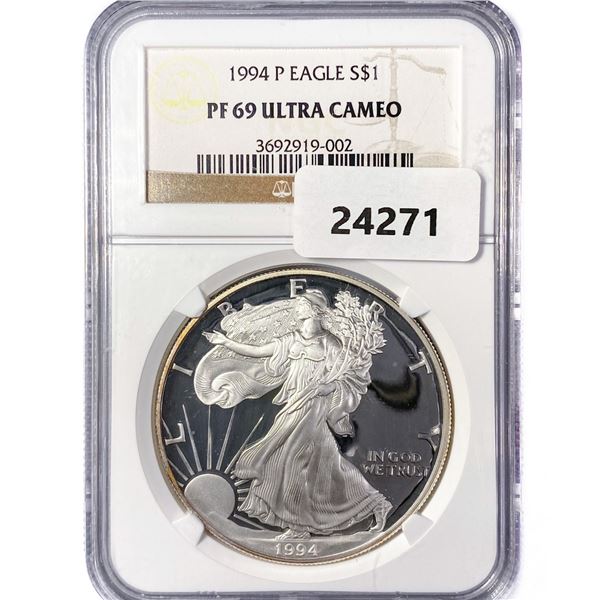 1994 American 1oz Silver Eagle NGC PF69 Ultra CAM