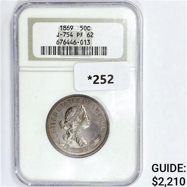 1869 JUDD-754 Standard Silver Half Dollar NGC