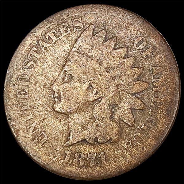 1871 Indian Head Cent NICELY CIRCULATED