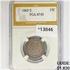 Image 1 : 1869-S Seated Liberty Quarter PGA XF40