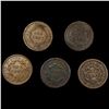 Image 2 : (5) Large Cents (1838, 1839, 1840, 1846, 1851) LI