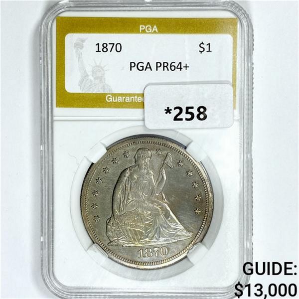 1870 Seated Liberty Dollar PGA PR64+