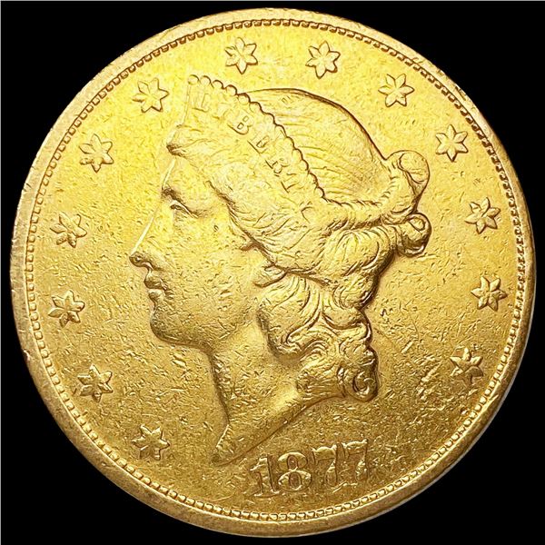 1877-S $20 Gold Double Eagle CLOSELY UNCIRCULATED