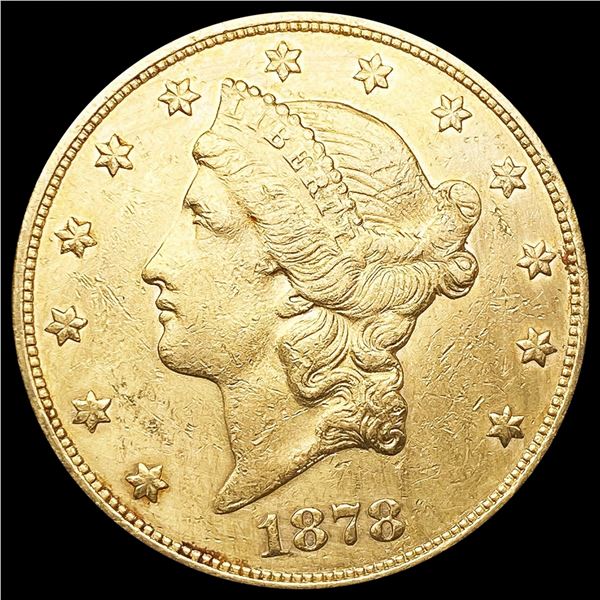 1878-S $20 Gold Double Eagle CLOSELY UNCIRCULATED