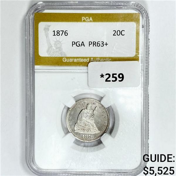 1876 Twenty Cent Piece PGA PR63+