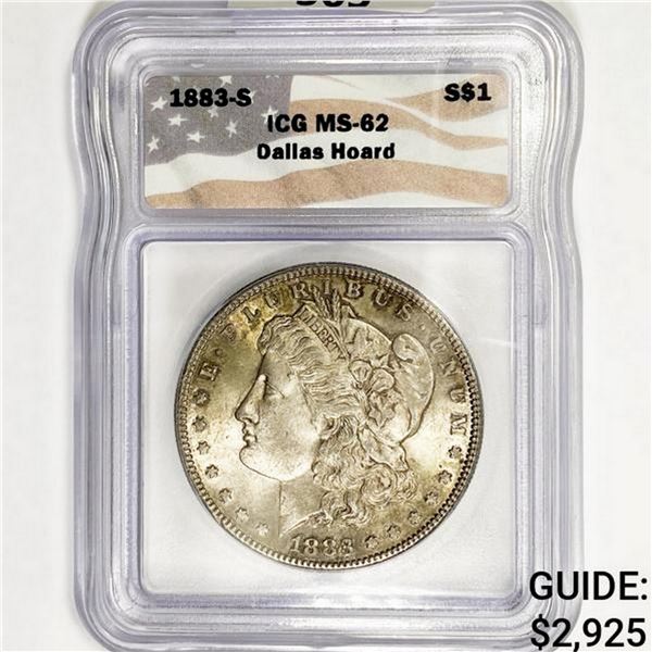 1883-S Morgan Silver Dollar ICG MS62