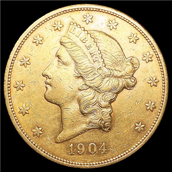 1904 $20 Gold Double Eagle CLOSELY UNCIRCULATED
