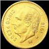 Image 1 : 1918 Mexico .1206oz Gold 5 Pesos UNCIRCULATED