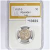 Image 1 : 1937-D 3 Legs Buffalo Nickel PGA MS61