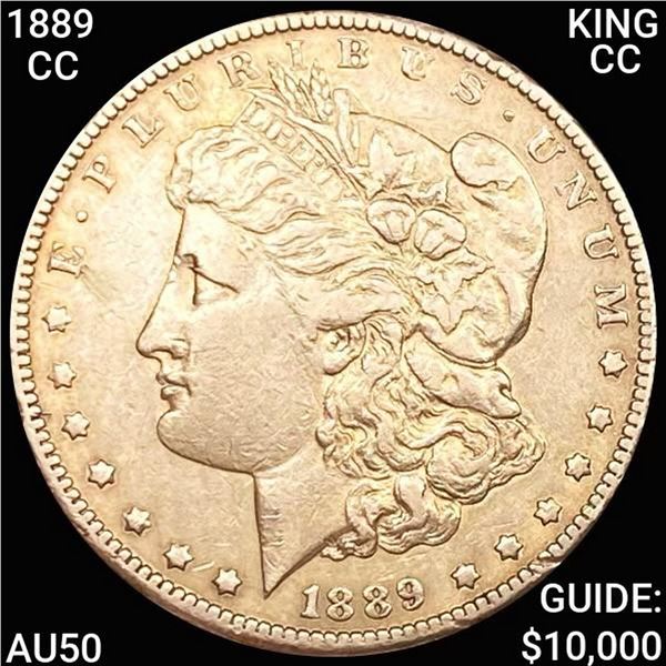 1889-CC KING CC Morgan Silver Dollar HIGH GRADE