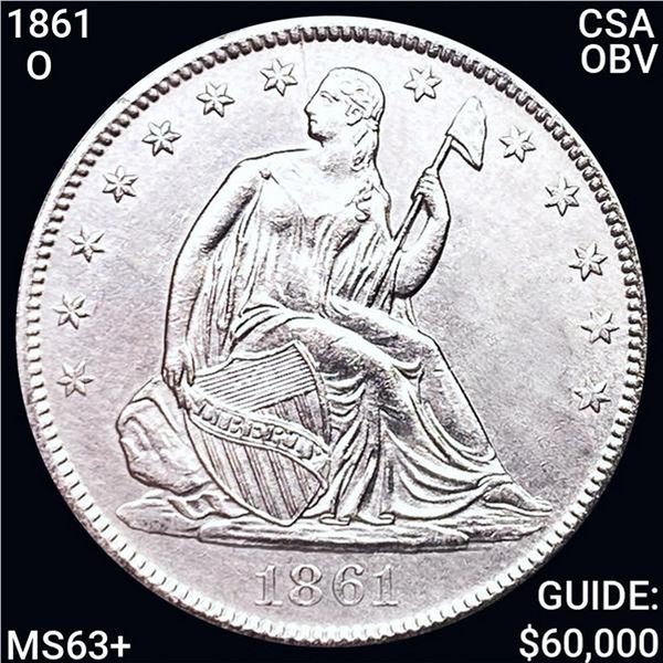 1861-O CSA OBV Seated Liberty Half Dollar CHOICE B