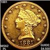 Image 1 : 1881 $10 Gold Eagle CHOICE PROOF RB