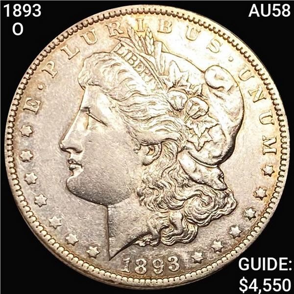 1893-O Morgan Silver Dollar CHOICE AU