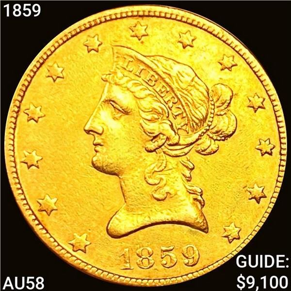 1859 $10 Gold Eagle CHOICE AU